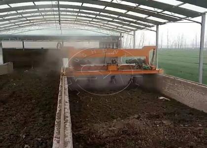 Manure Groove Composting Machine from SX Compost Manufacturing Plant
