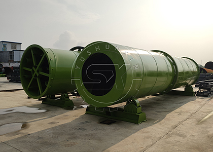 Rotary dryer for bentonite processing plant